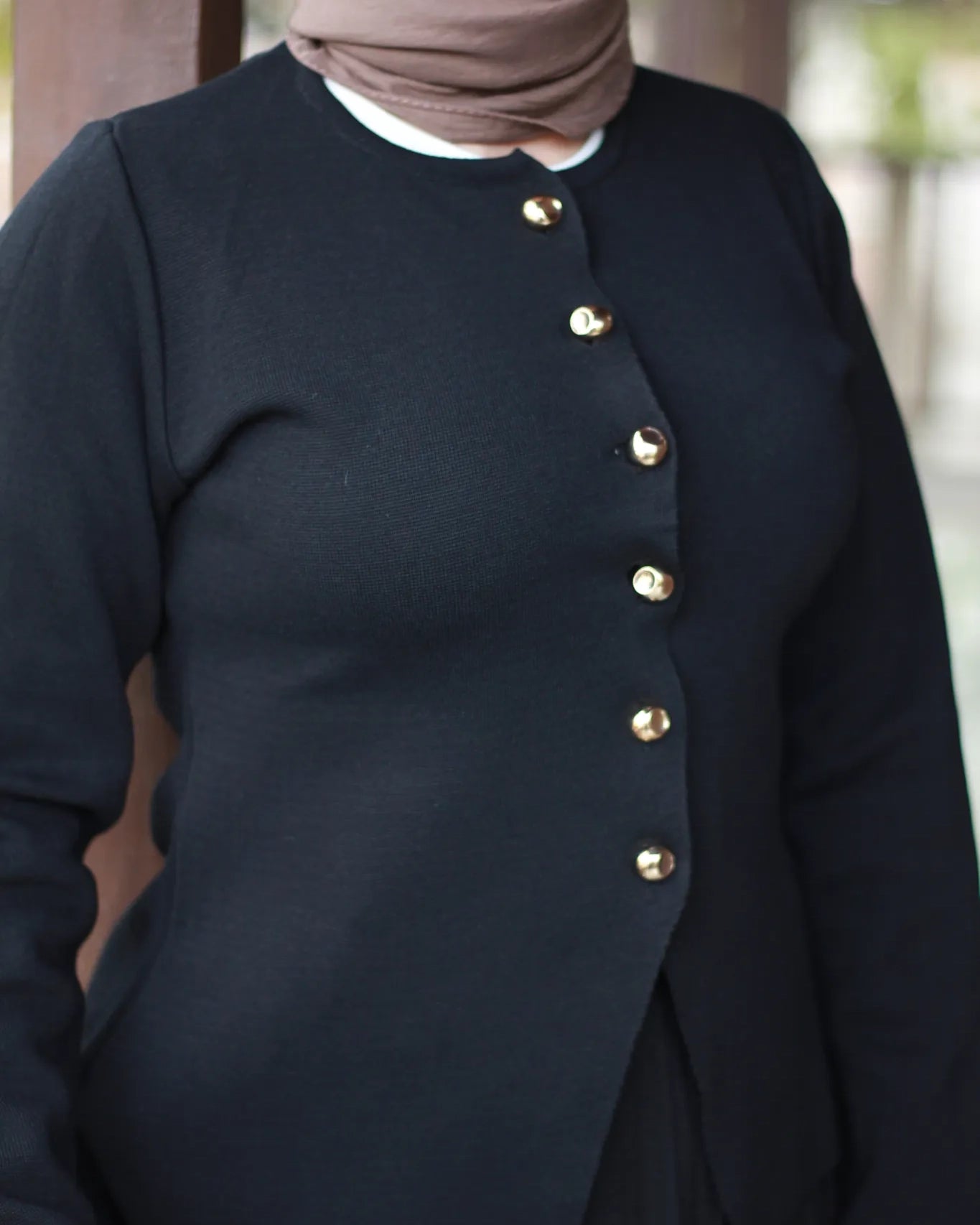 Gold Düğmeli Siyah Ceket