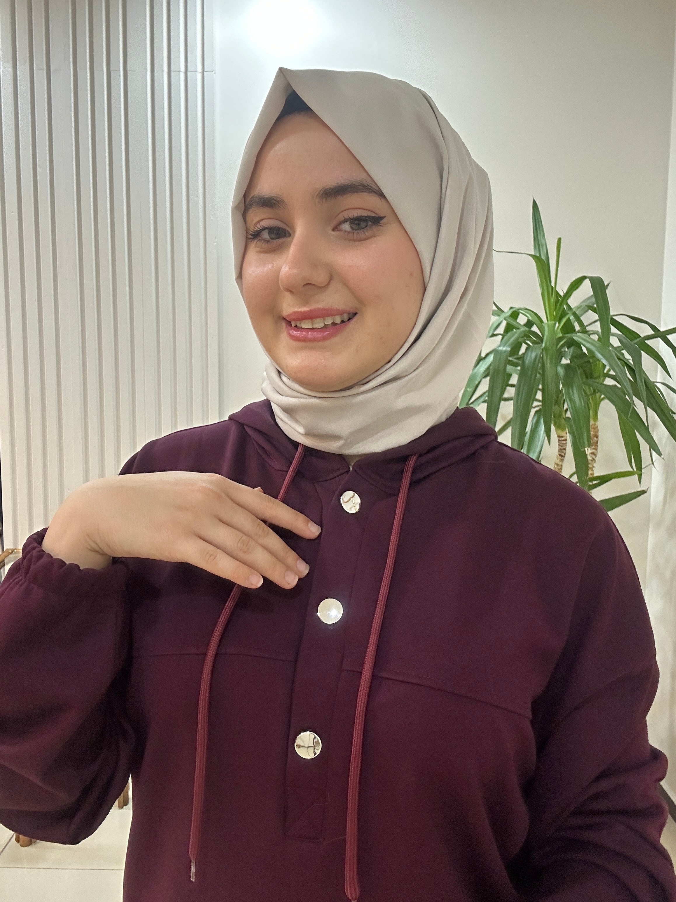 Kapşonlu Save Takım Bordo