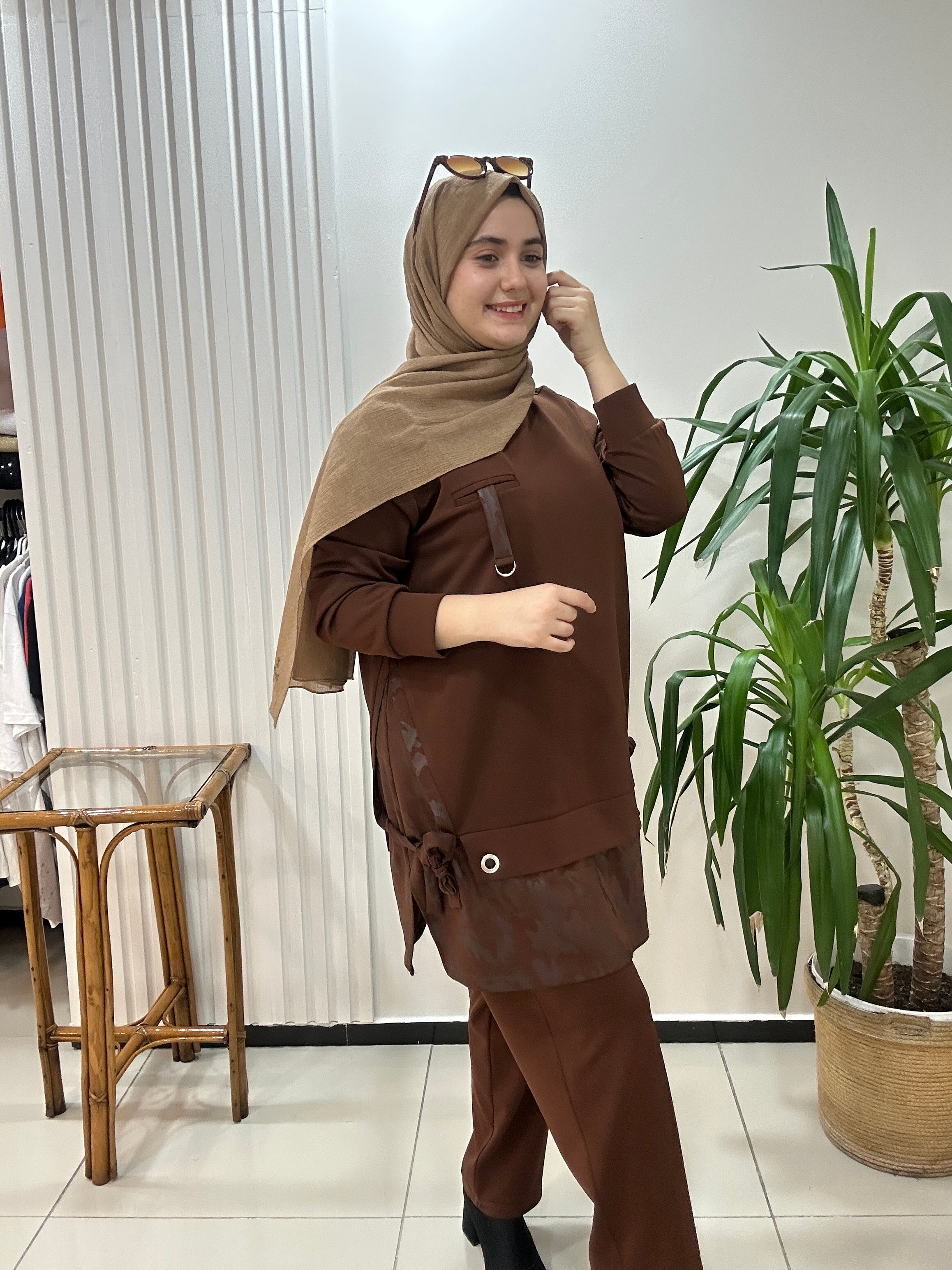 Kamuflaj Scuba Takım Kahverengi