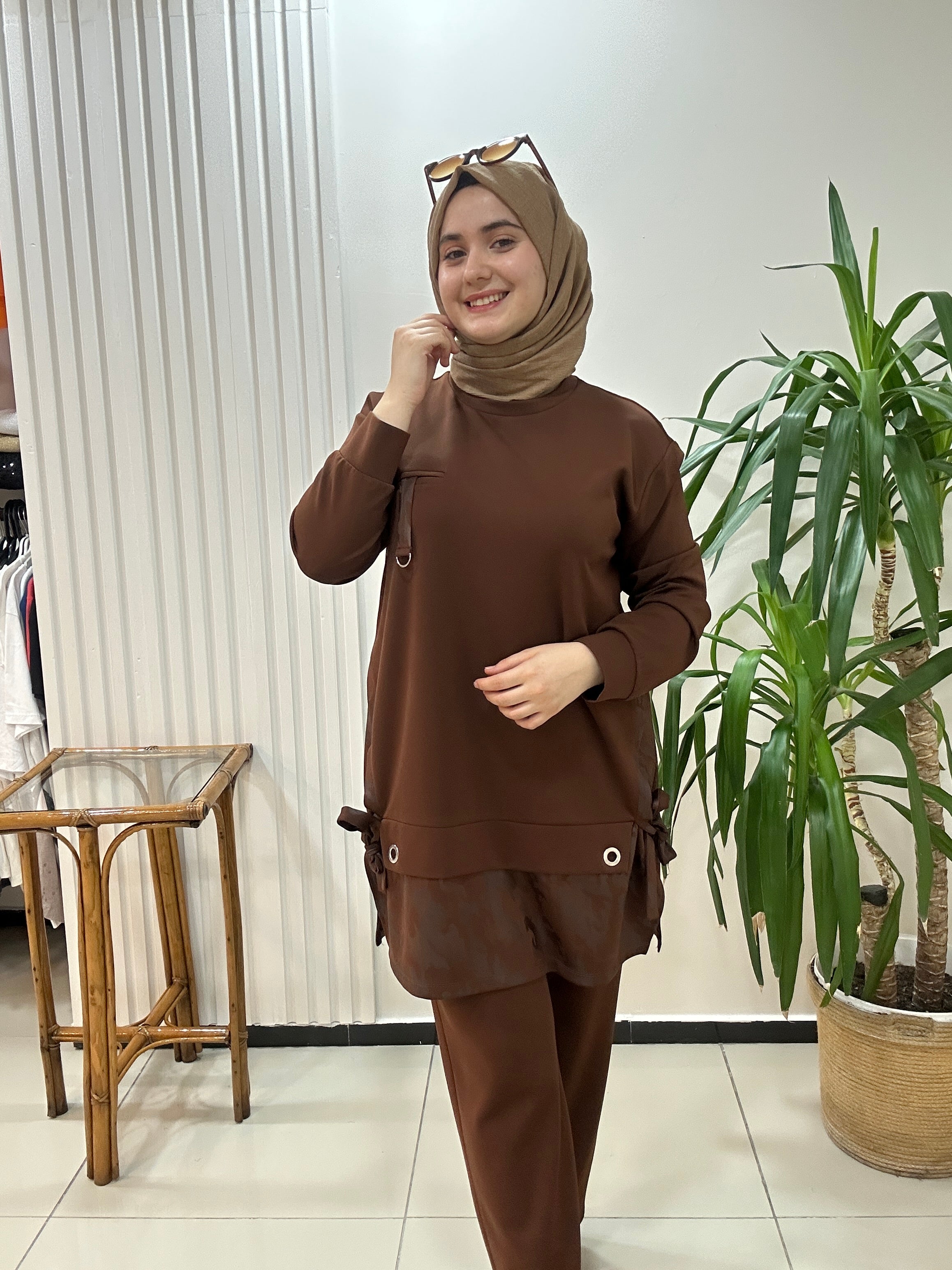 Kamuflaj Scuba Takım Kahverengi