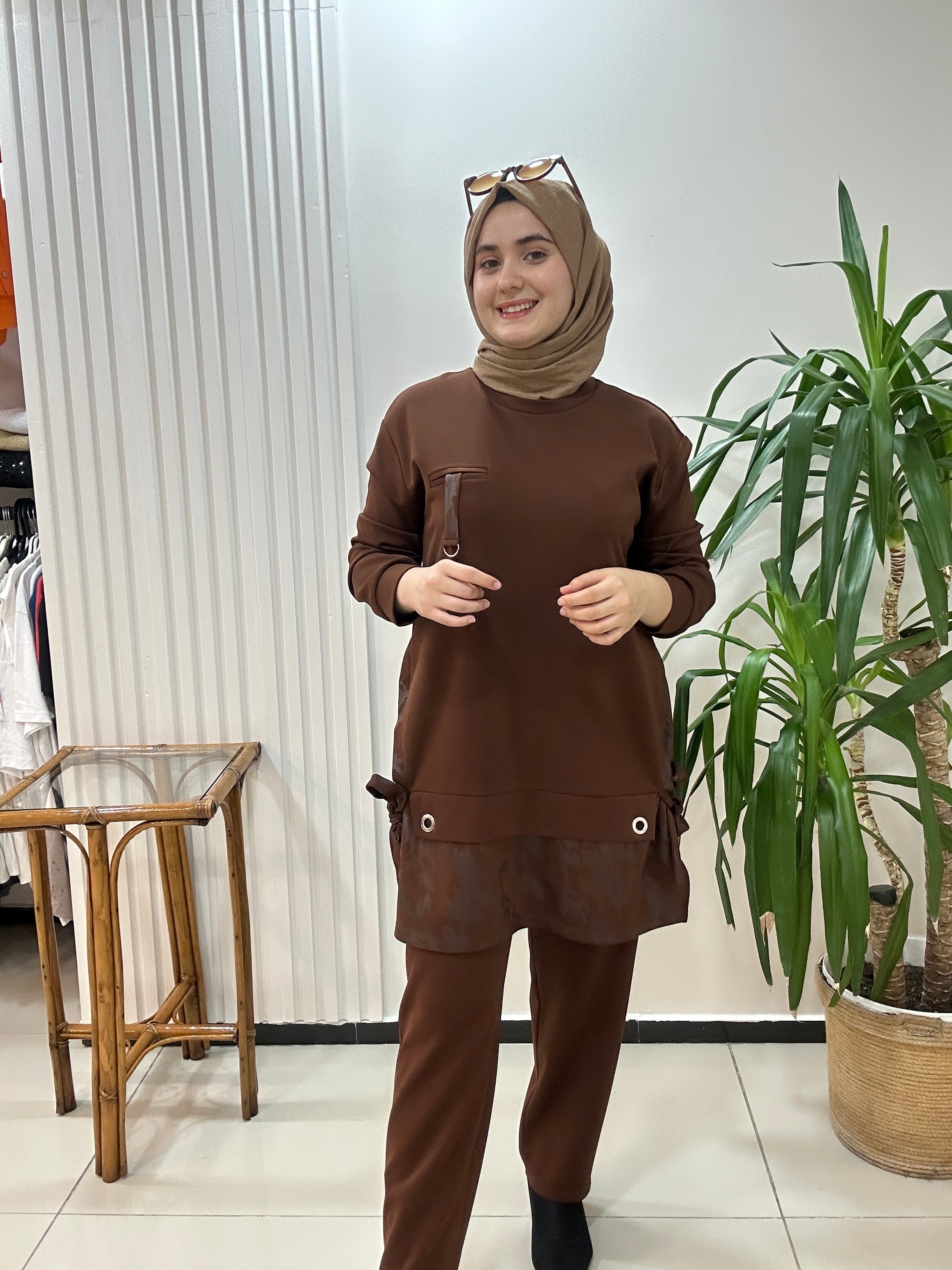 Kamuflaj Scuba Takım Kahverengi