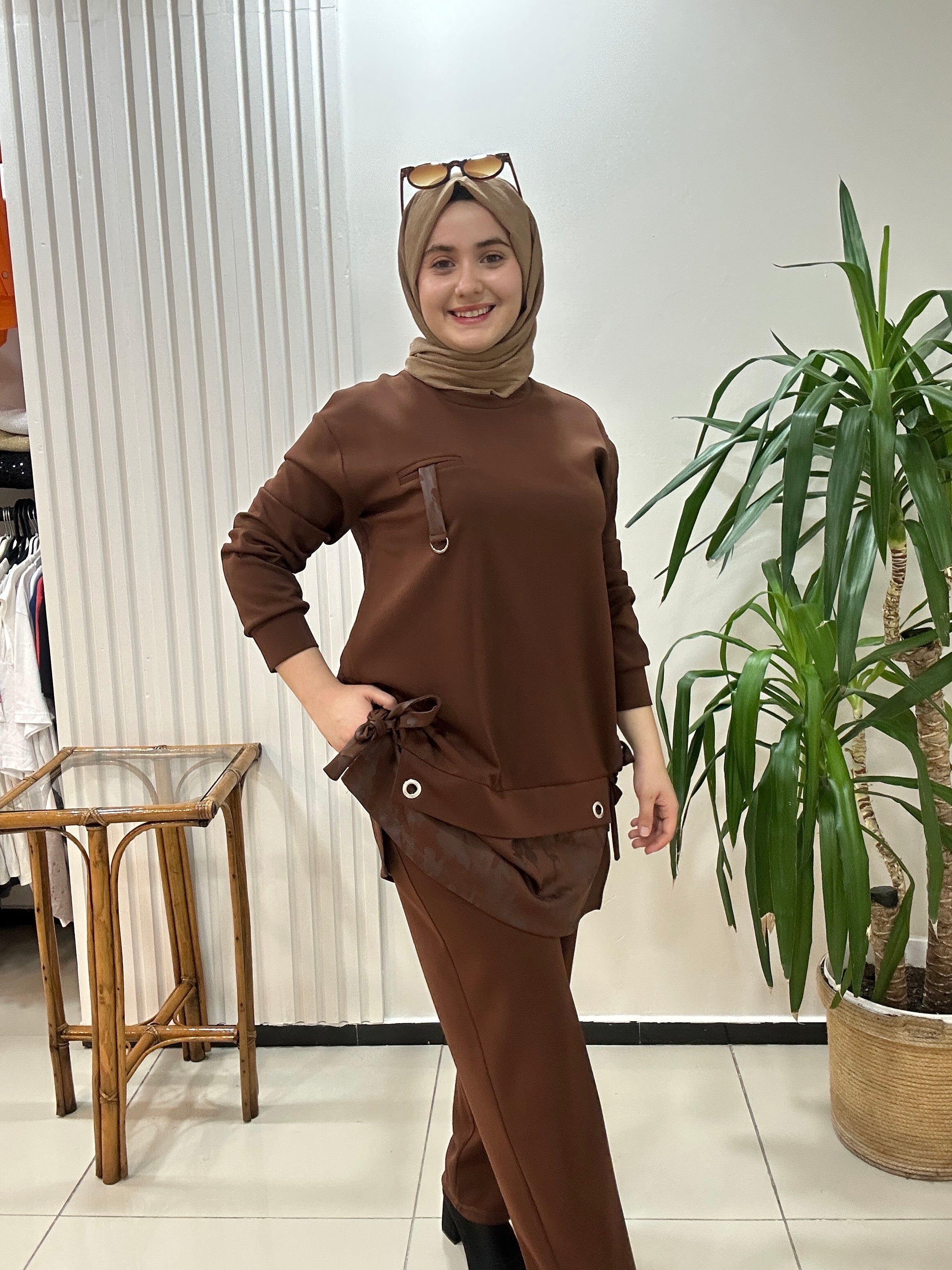 Kamuflaj Scuba Takım Kahverengi