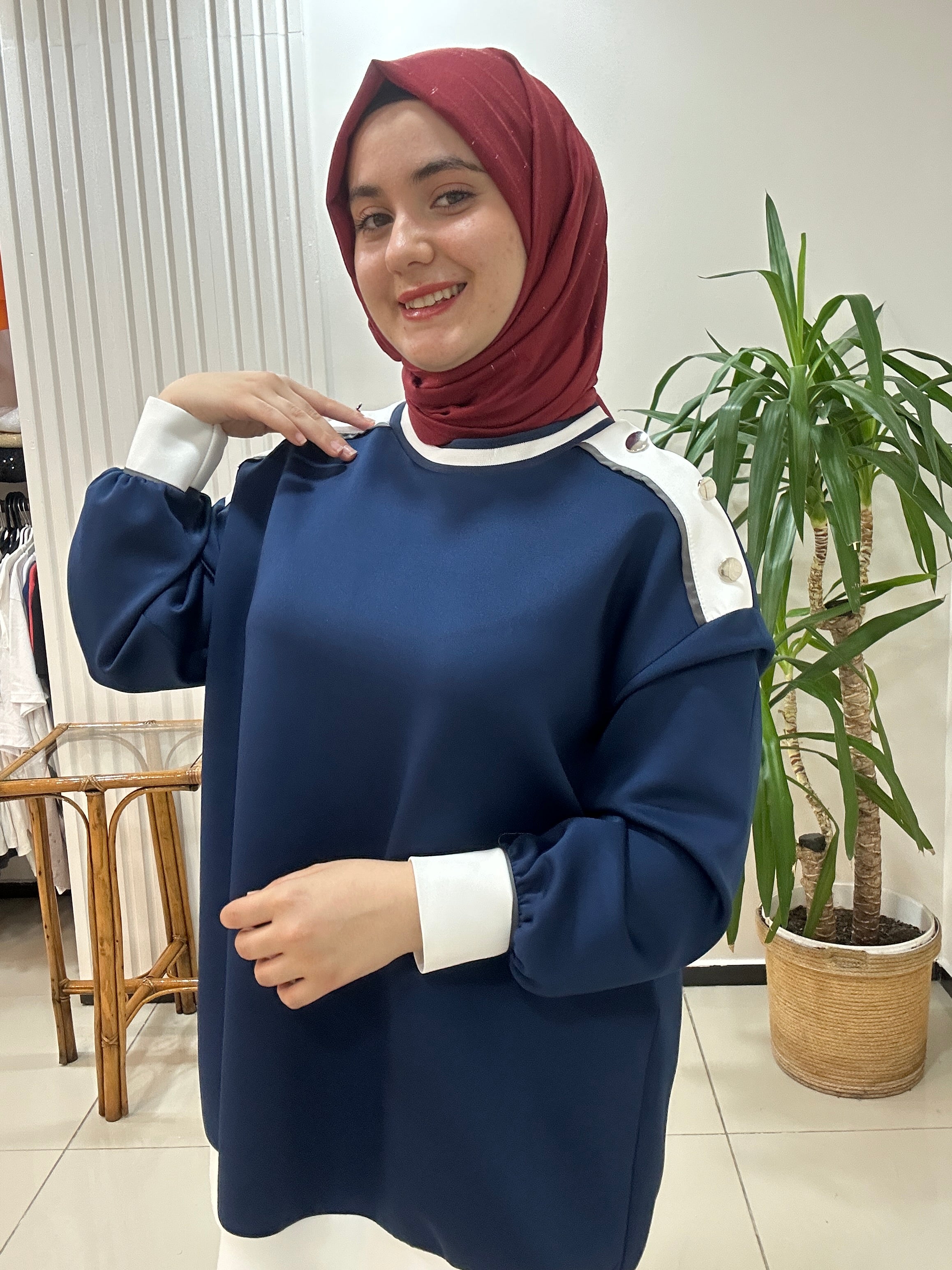 VERA Scuba Takım Krem Lacivert