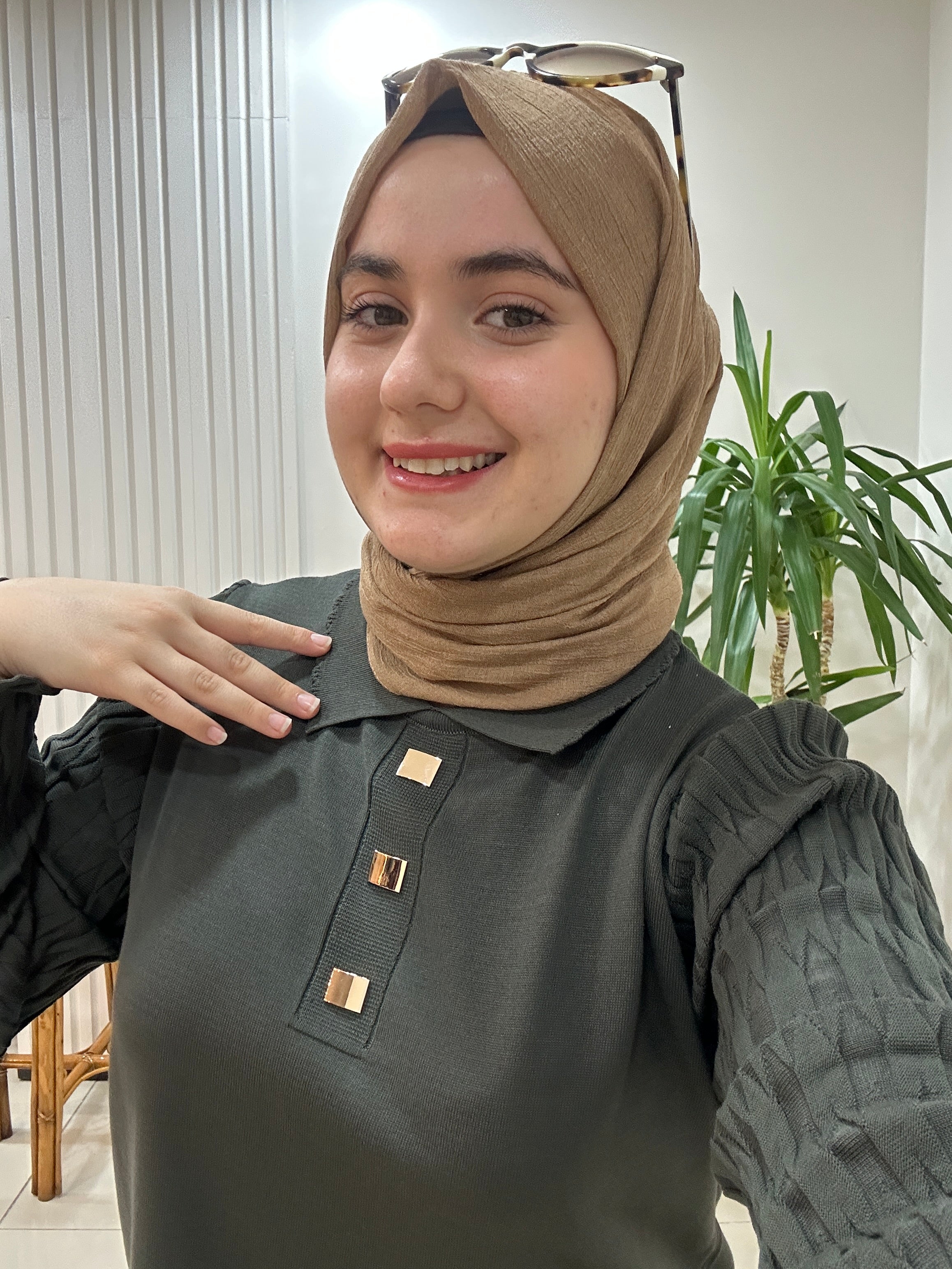 Meltem Merserize Elbise Yeşil