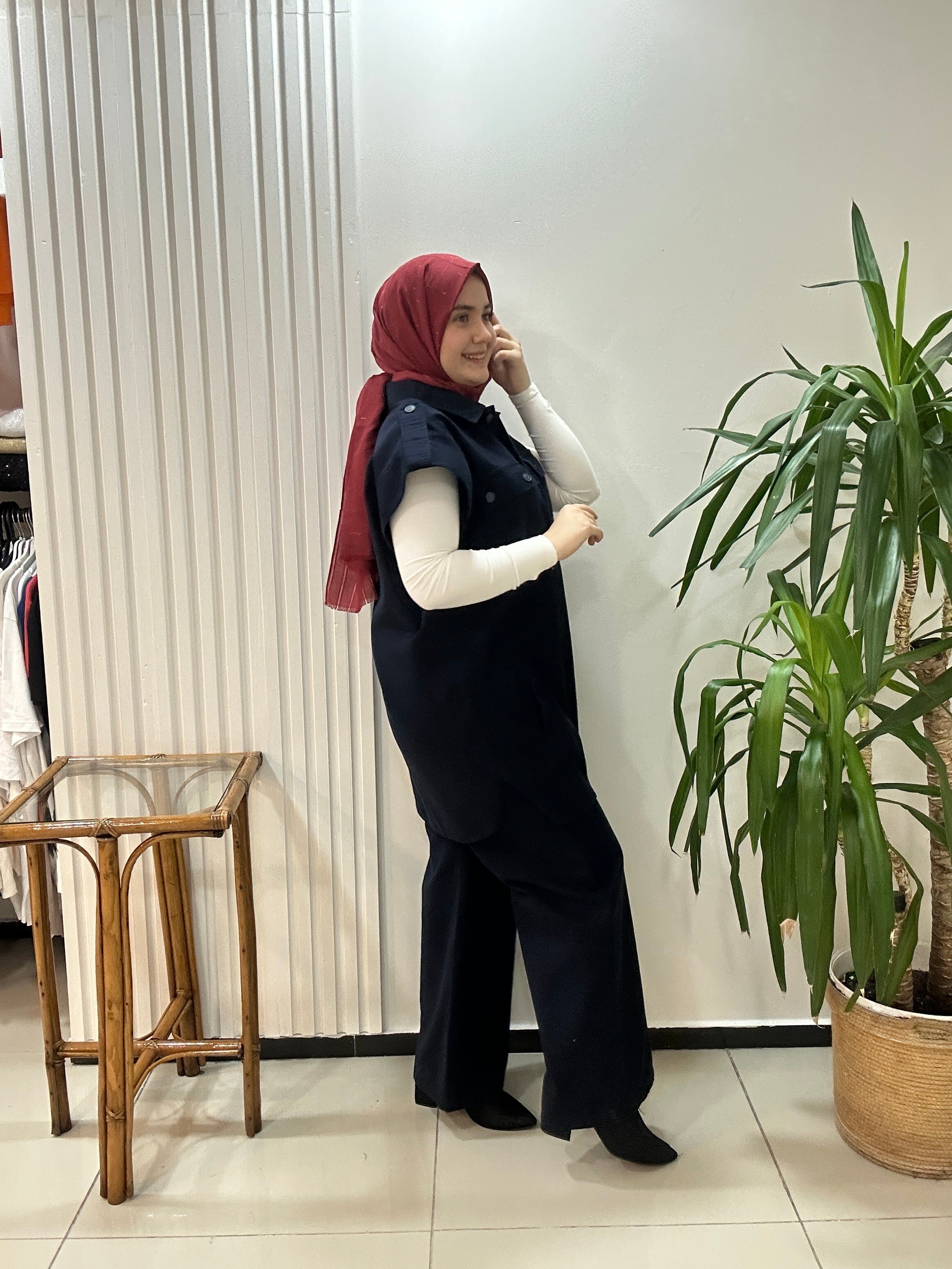 Yelekli Kot Takım Lacivert