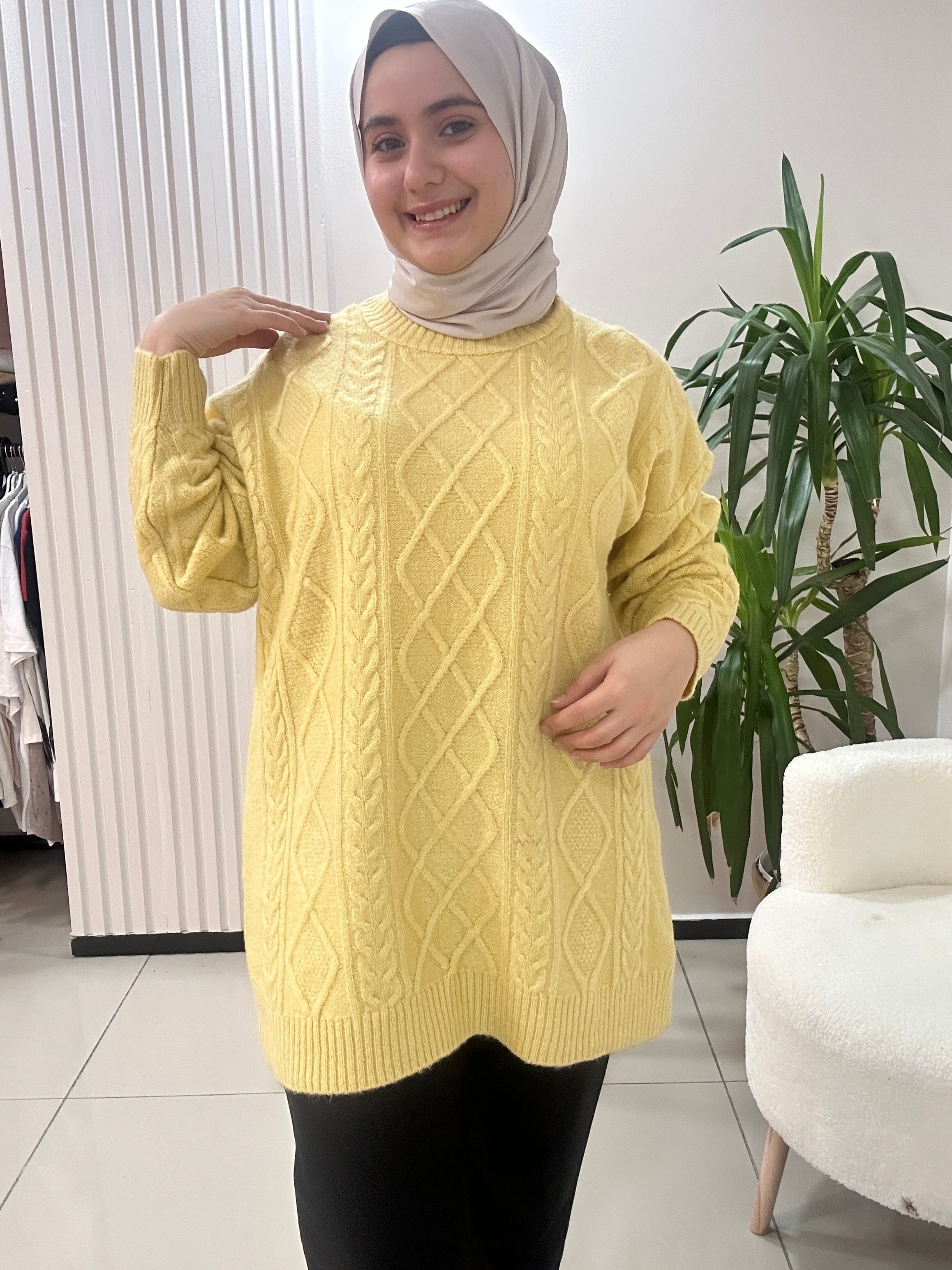 Baklava Desen Yumoş Tunik