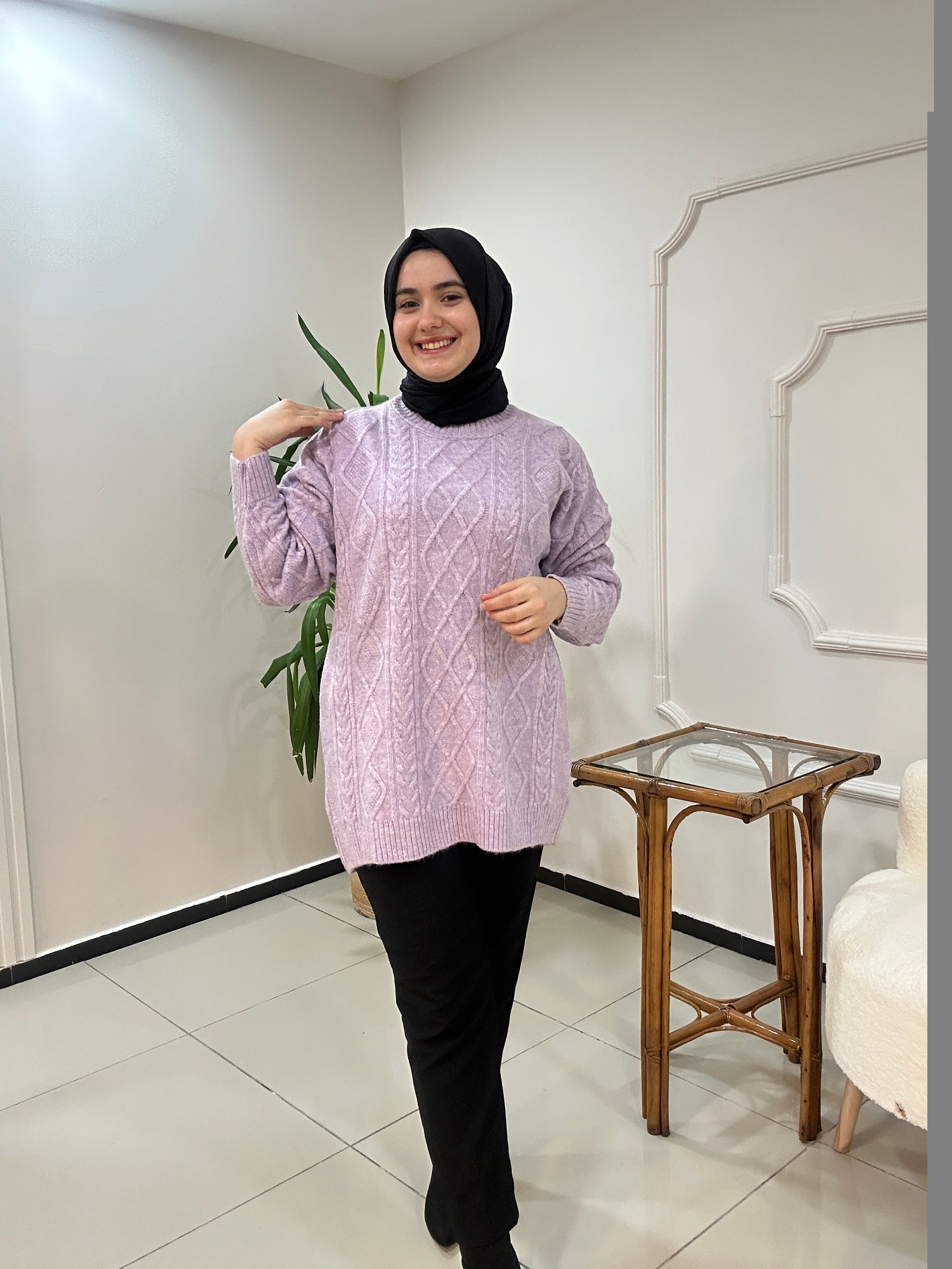 Baklava Desen Yumoş Tunik