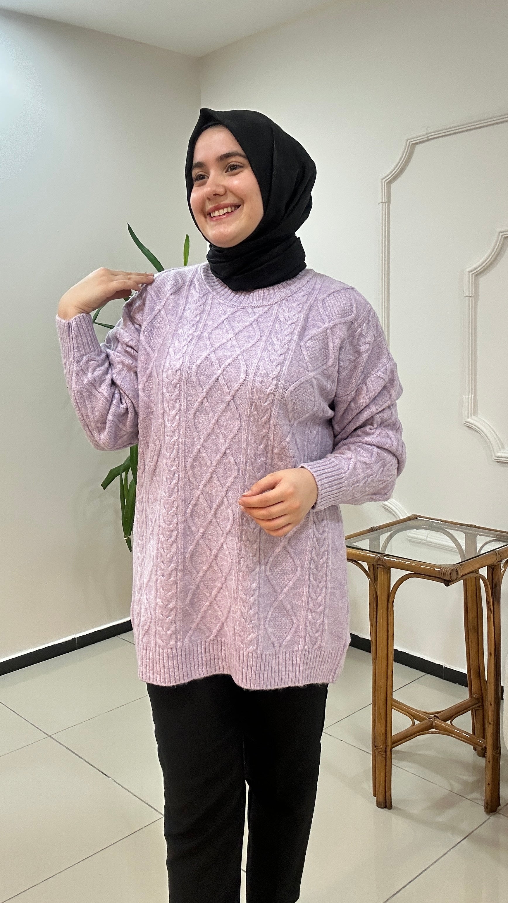 Baklava Desen Yumoş Tunik