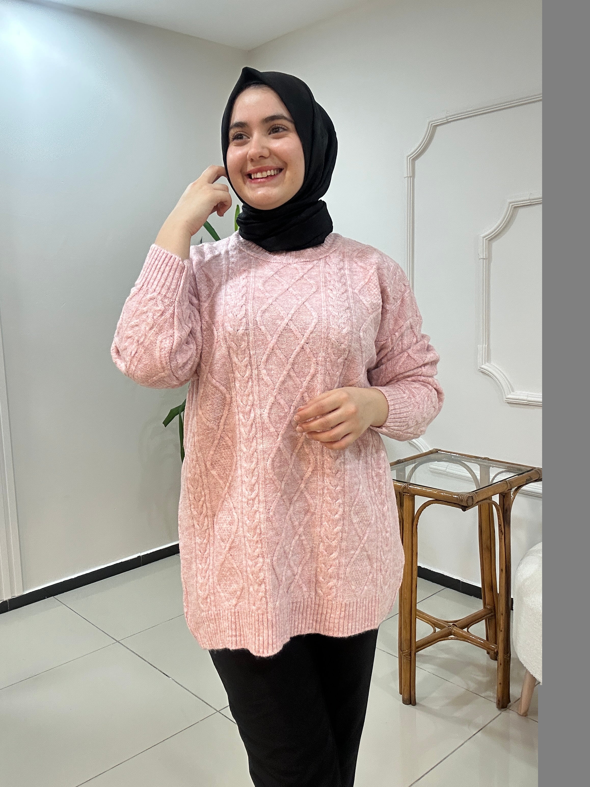 Baklava Desen Yumoş Tunik