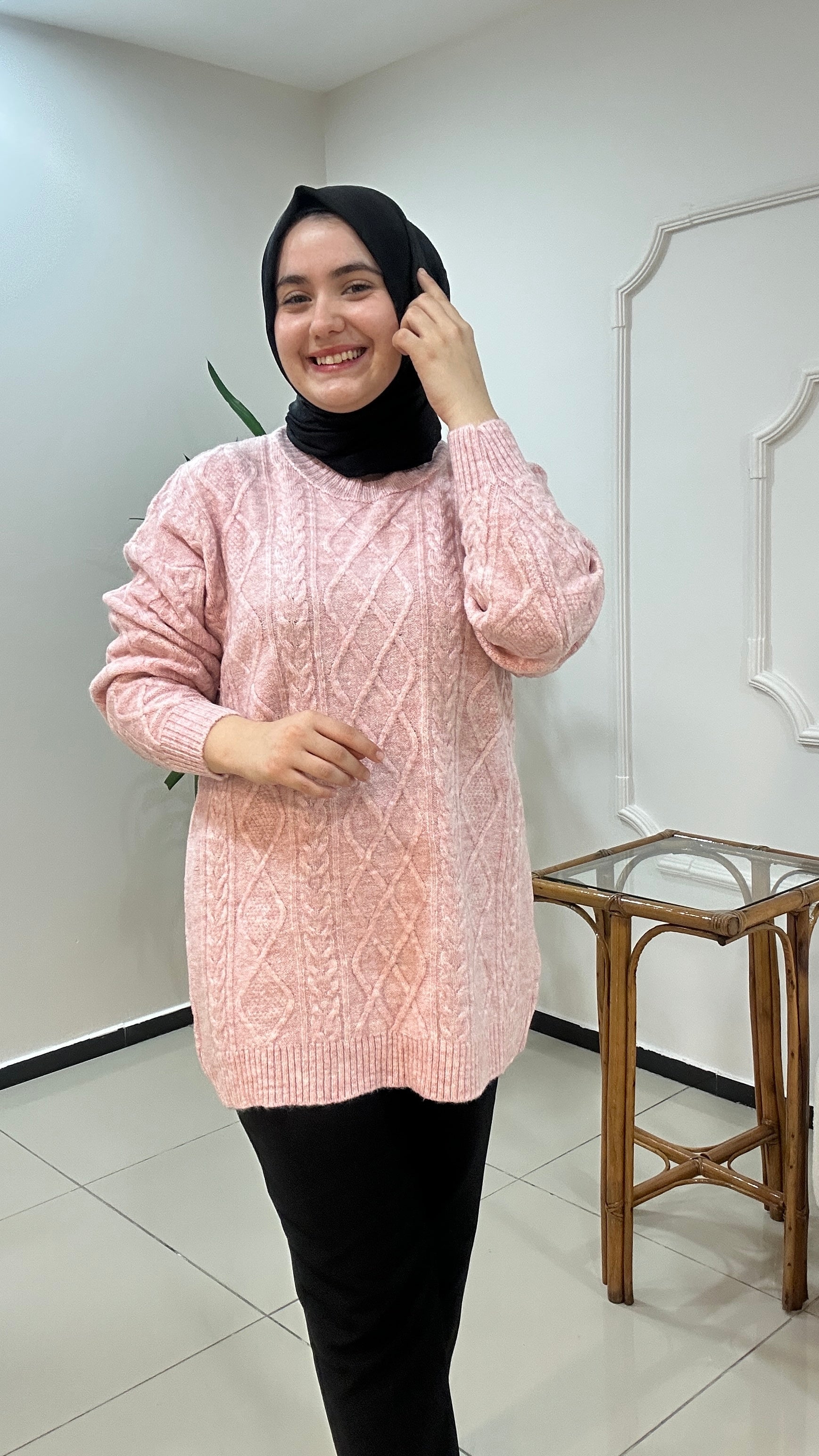 Baklava Desen Yumoş Tunik