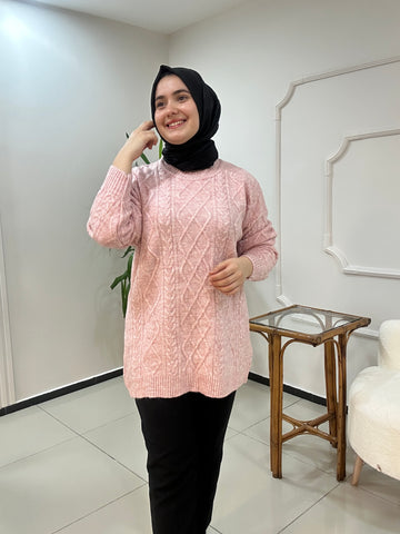 Baklava Desen Yumoş Tunik