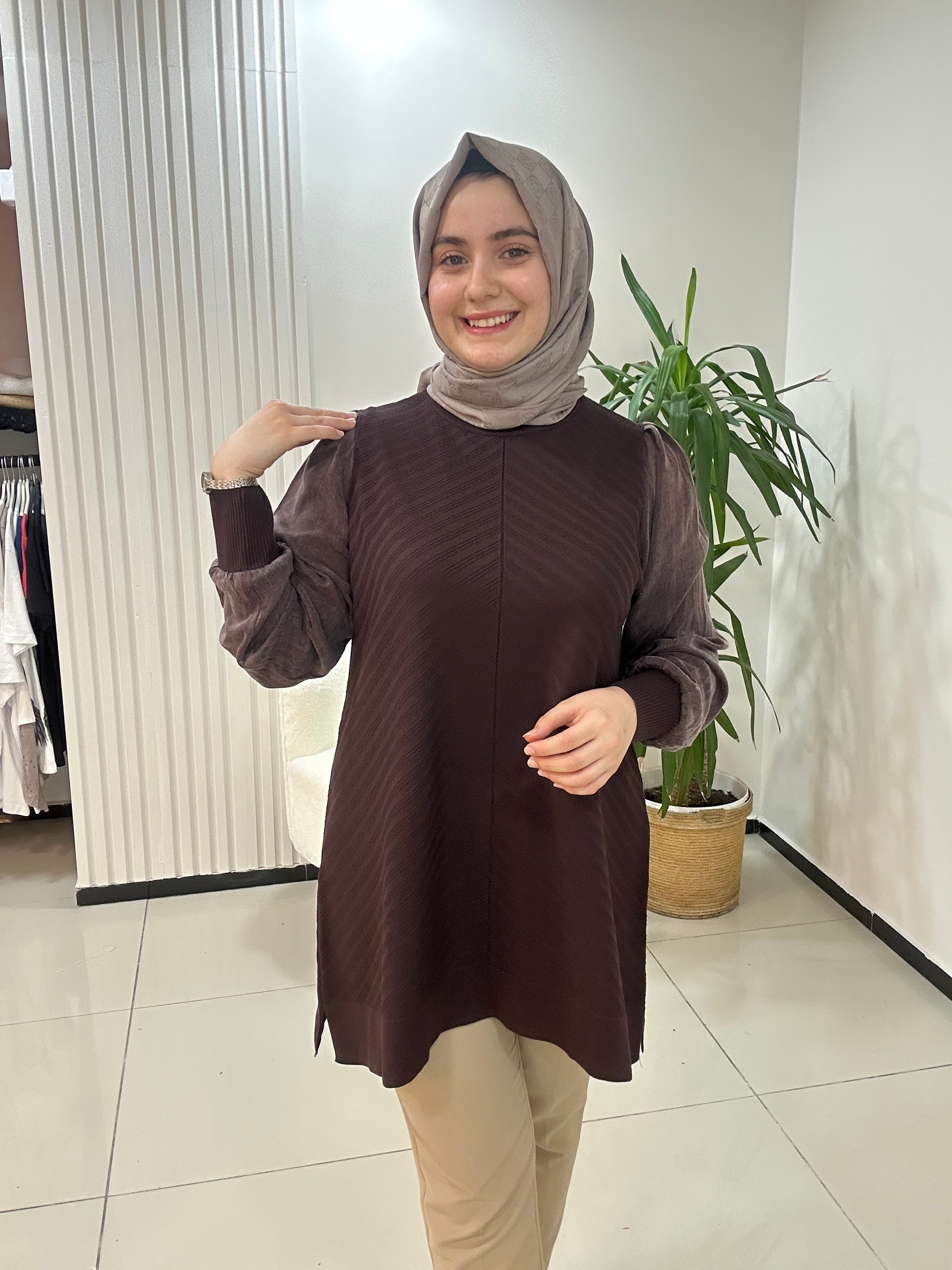 İpek Kupra Merserize Tunik