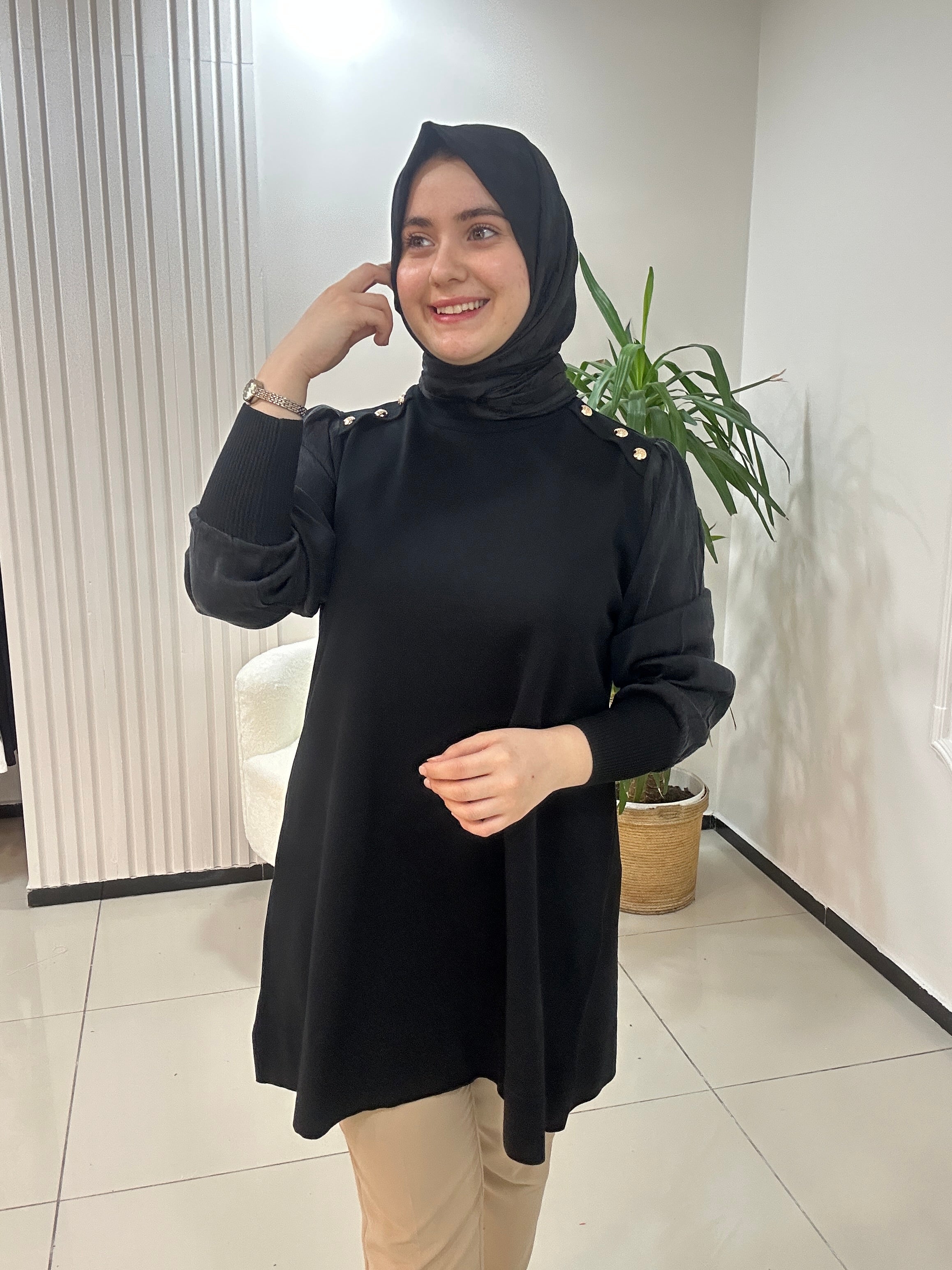 İpek Kupra Merserize Tunik