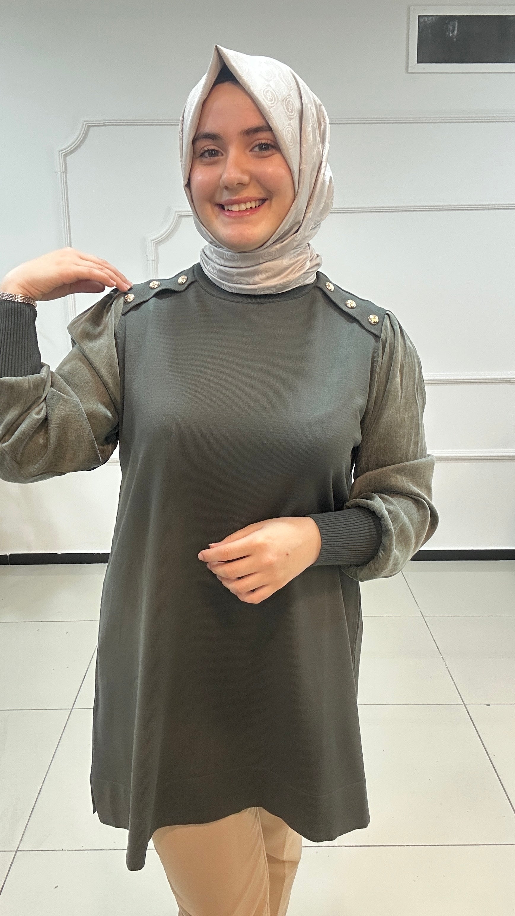 İpek Kupra Merserize Tunik