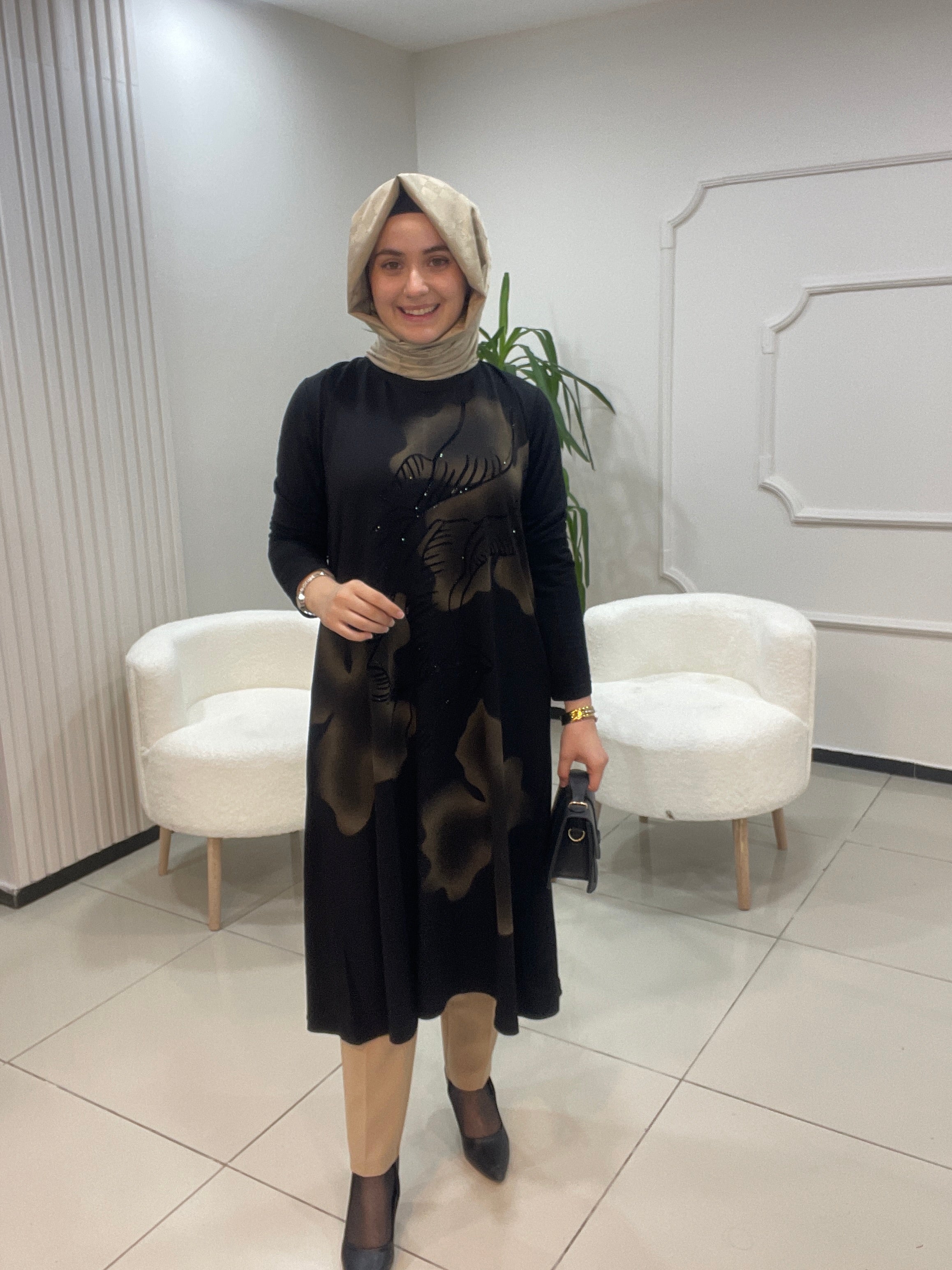 Minimal Desen Diz Altı Tunik