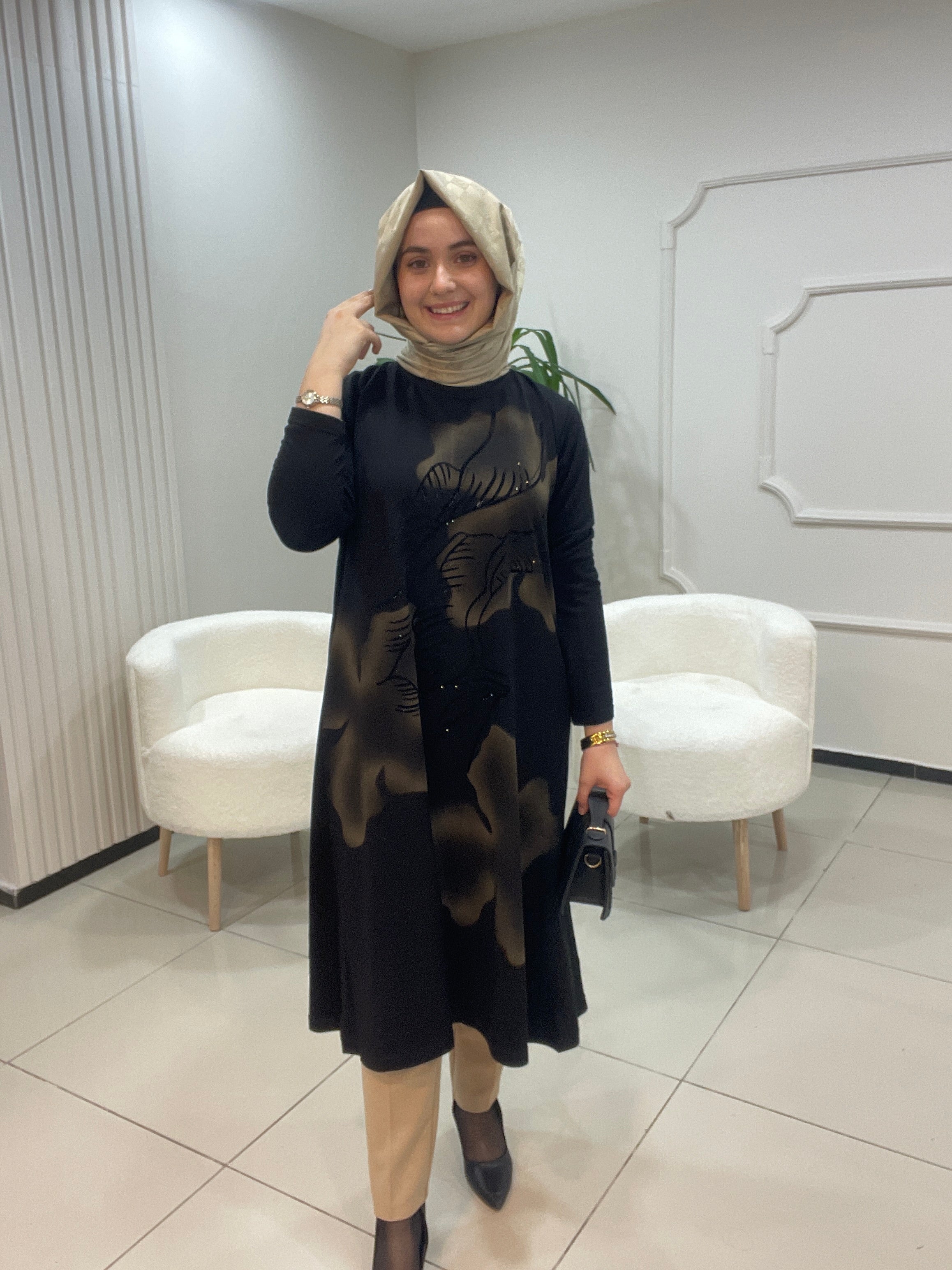 Minimal Desen Diz Altı Tunik