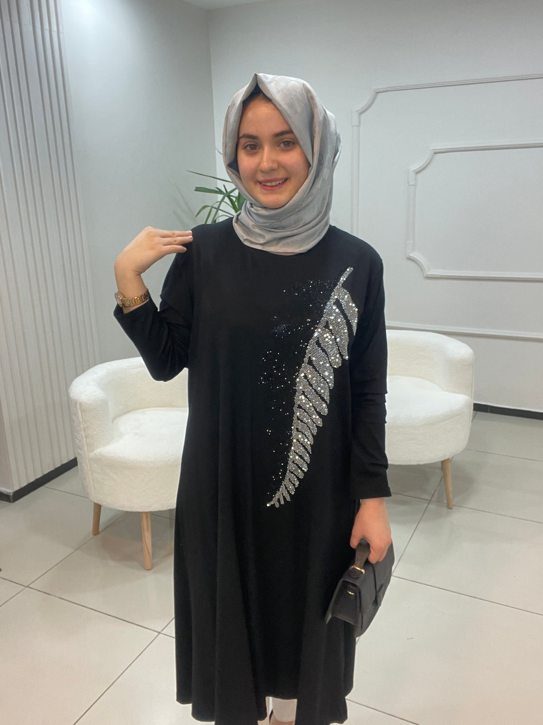 Taş Detaylı Tunik