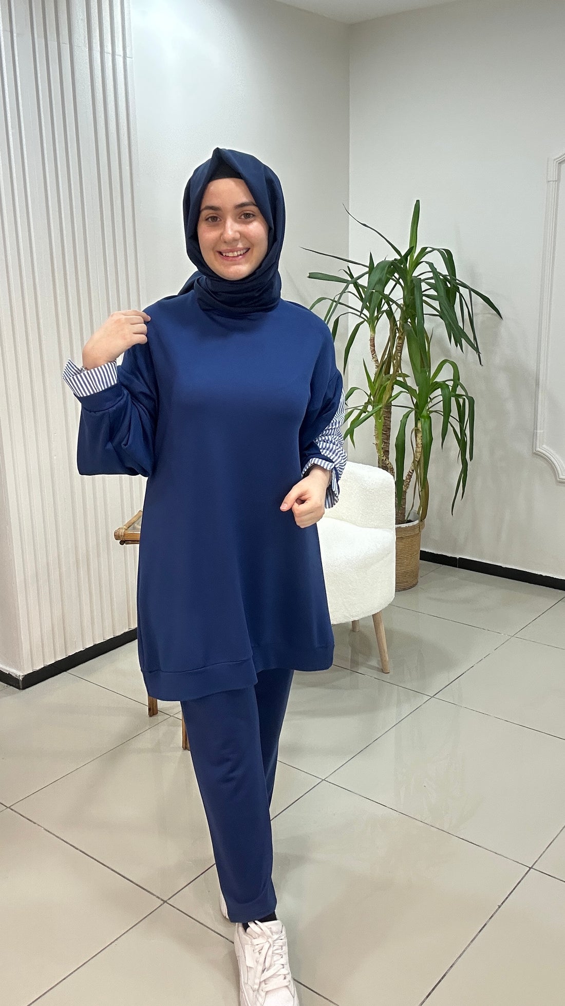 Kol detaylı iki iplik takım