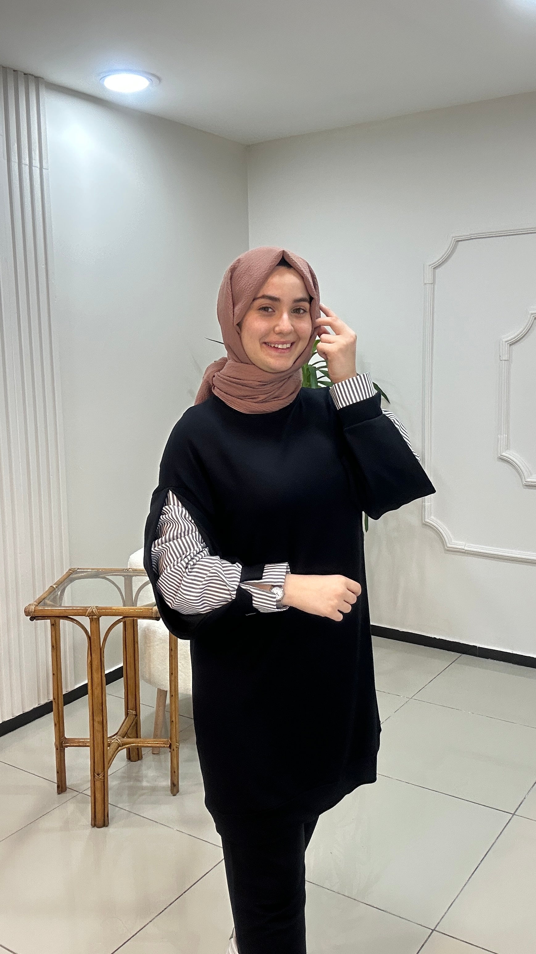 Kol detaylı iki iplik takım