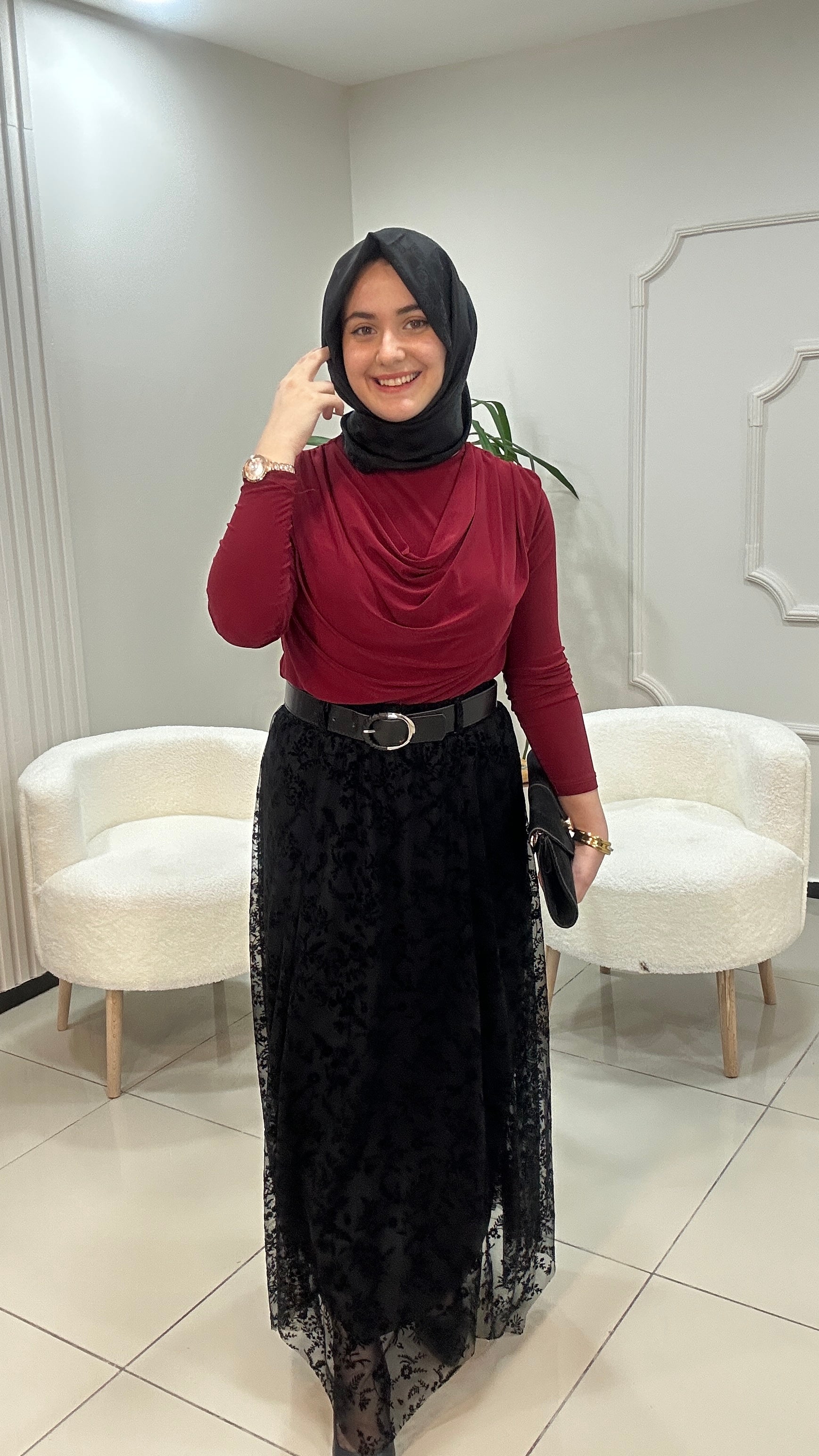 Bahar Dalı Tül Etek