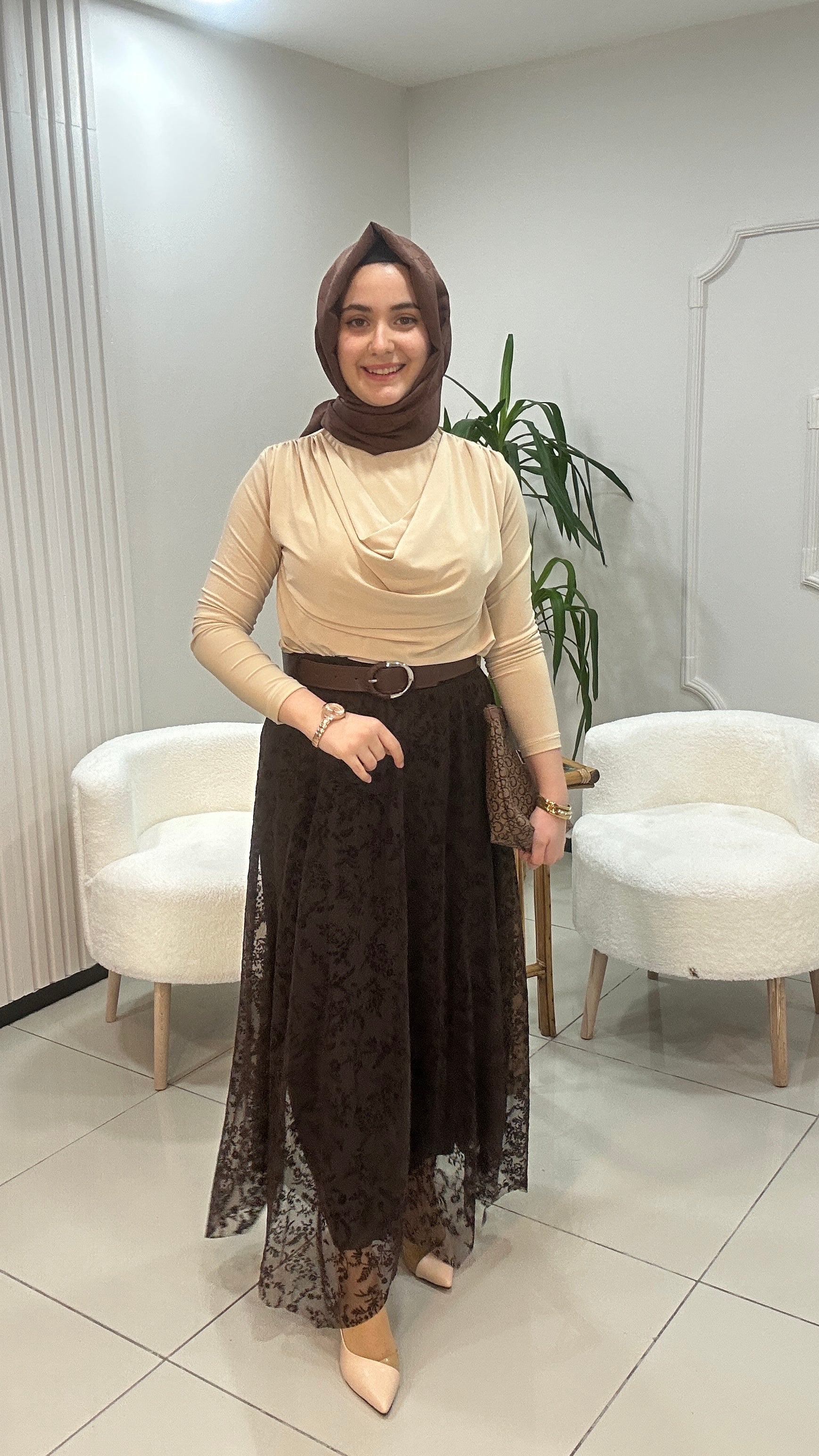 Bahar Dalı Tül Etek