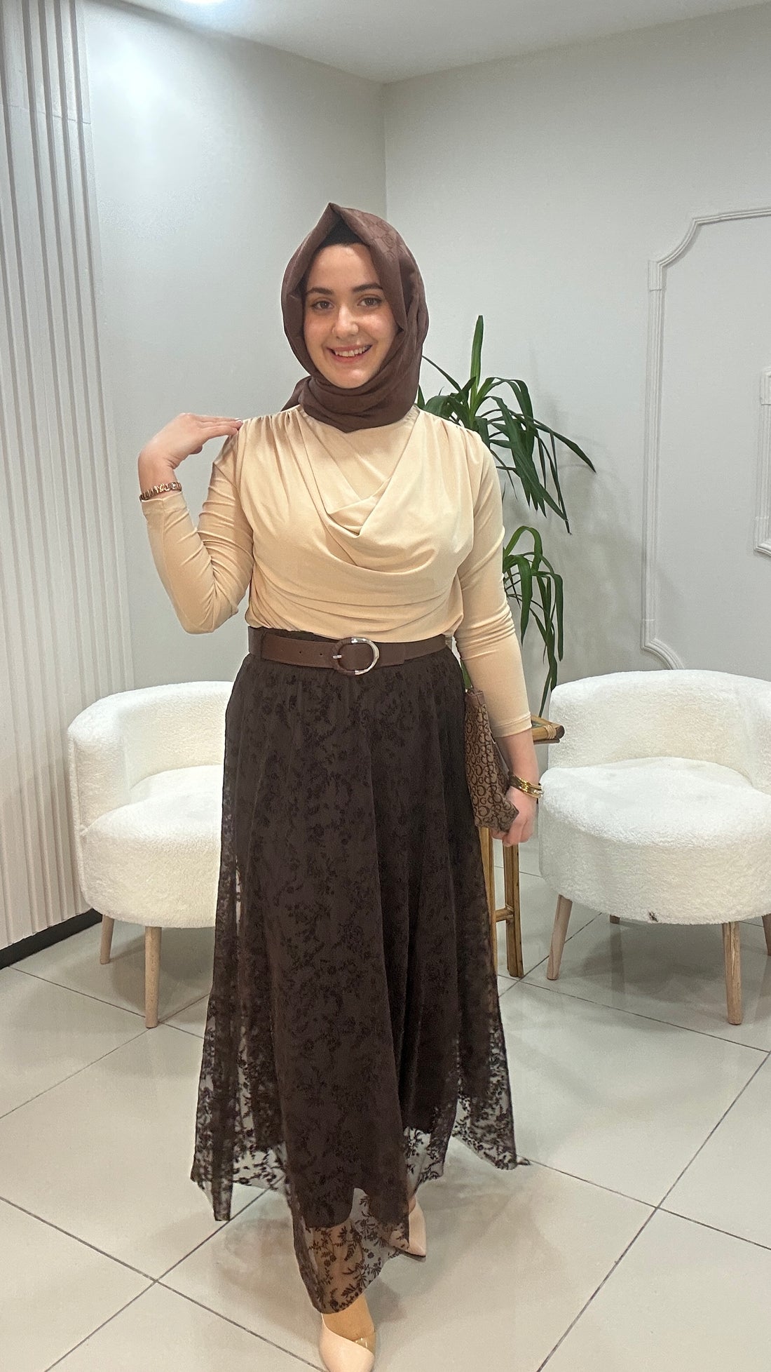 Bahar Dalı Tül Etek