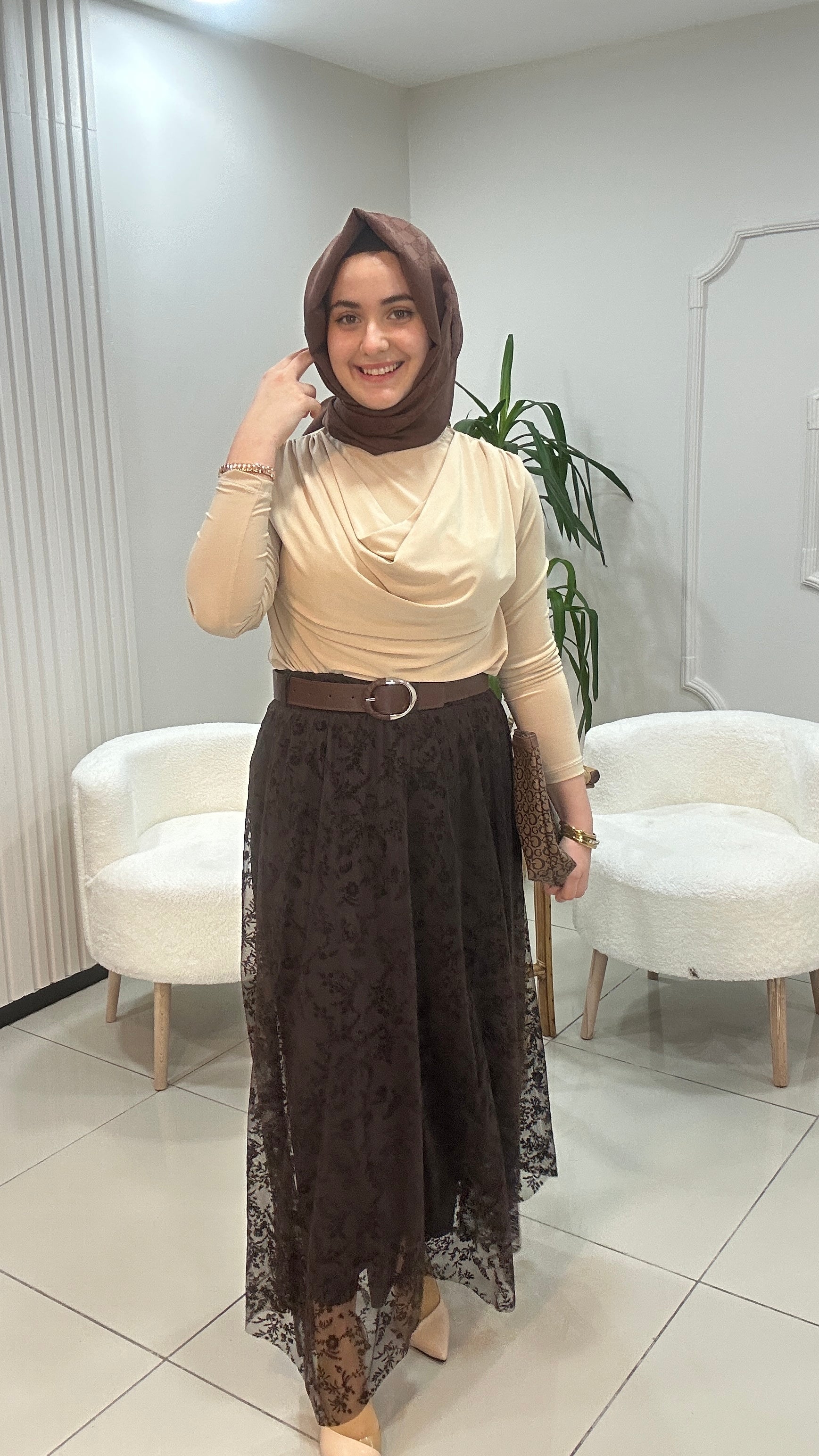 Bahar Dalı Tül Etek