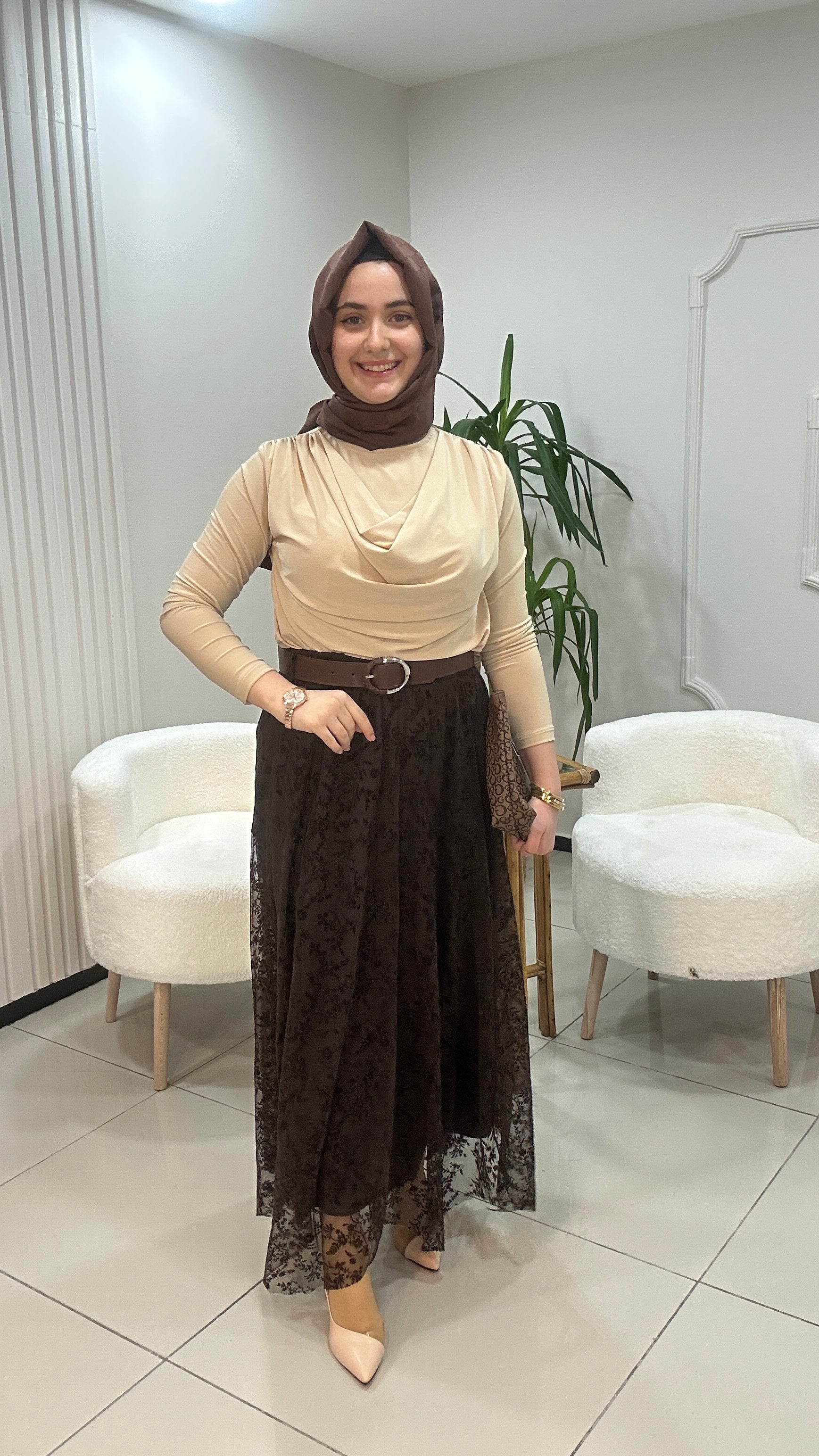 Bahar Dalı Tül Etek