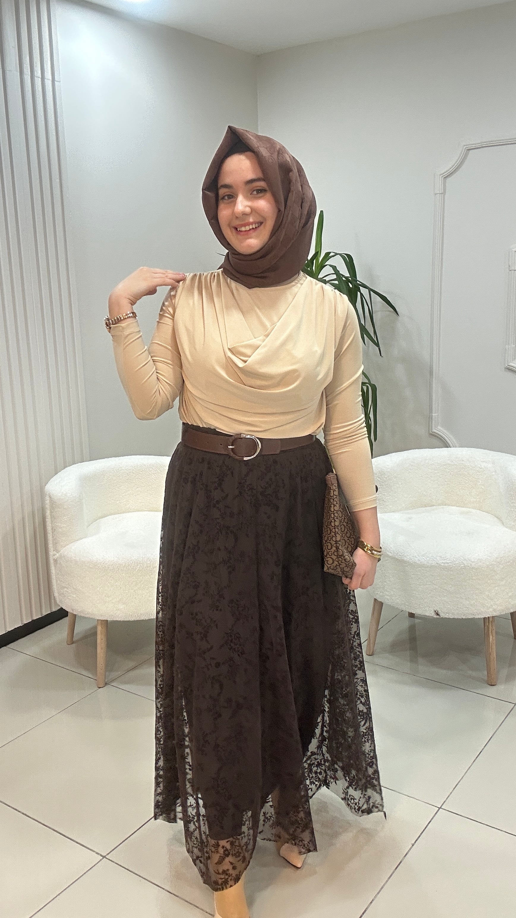 Bahar Dalı Tül Etek