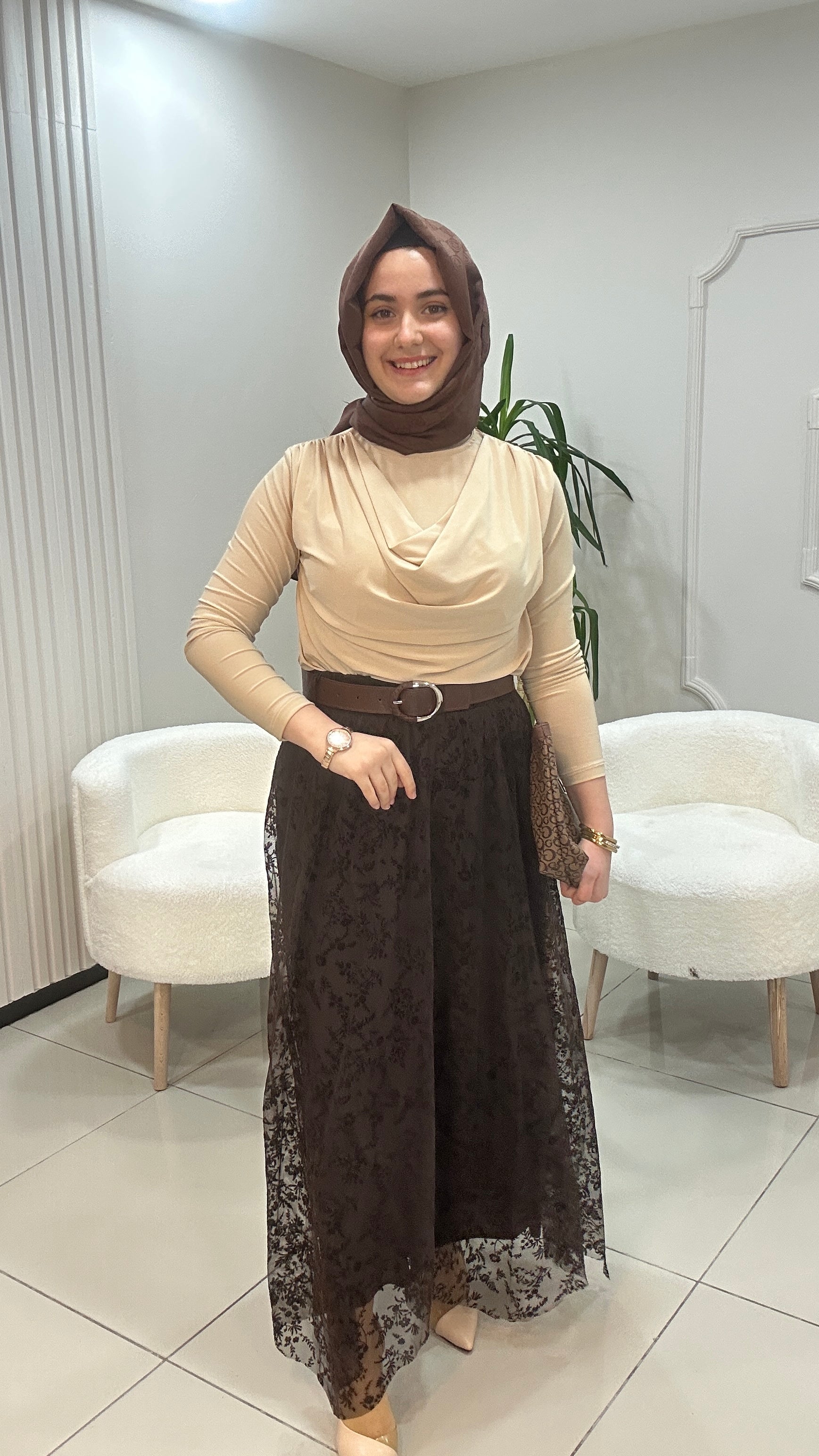 Bahar Dalı Tül Etek
