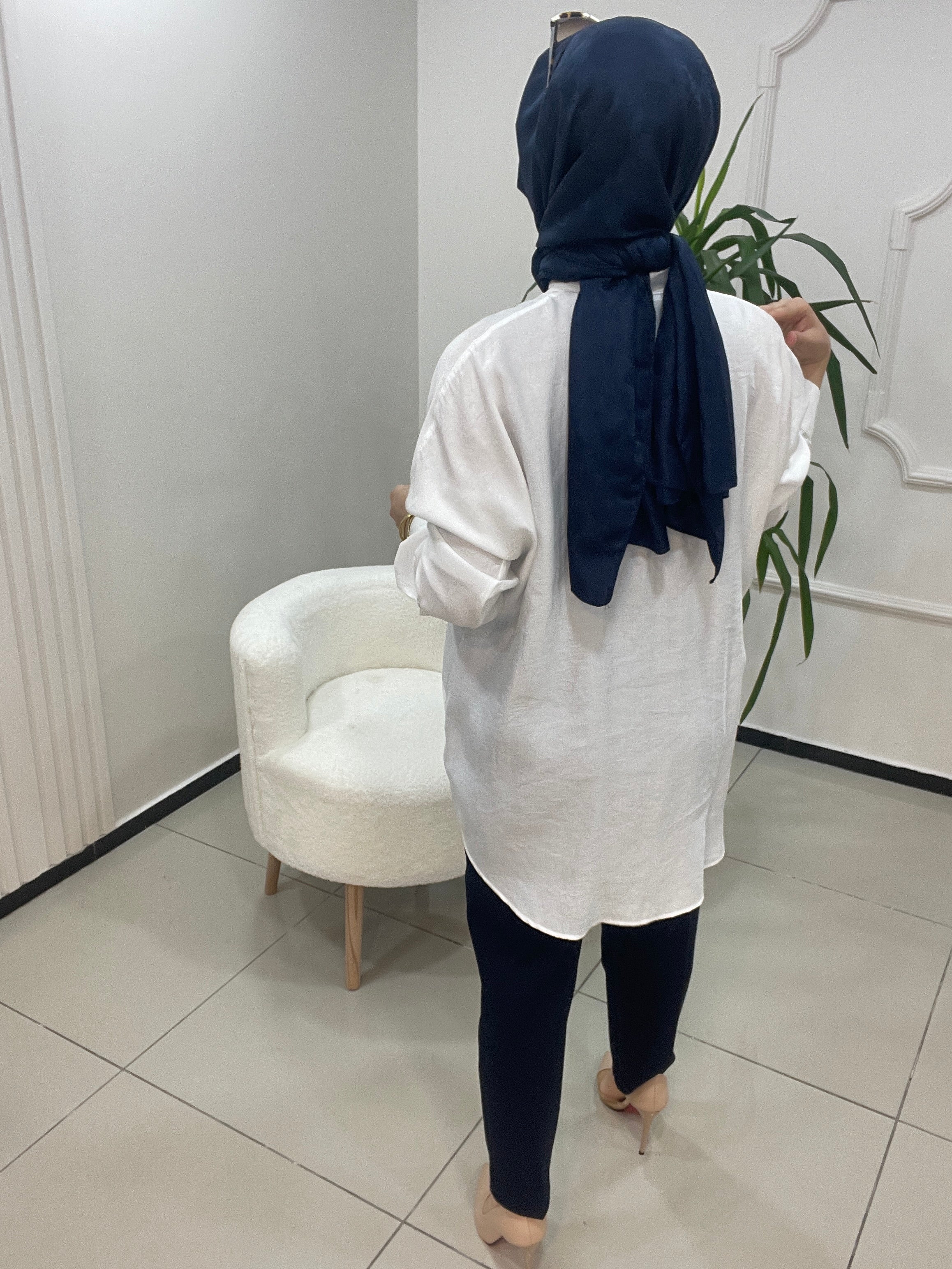 Şerit Gül Desen Gömlek
