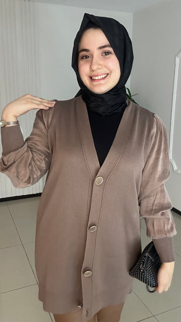 İpek Kupra Merserize Hırka