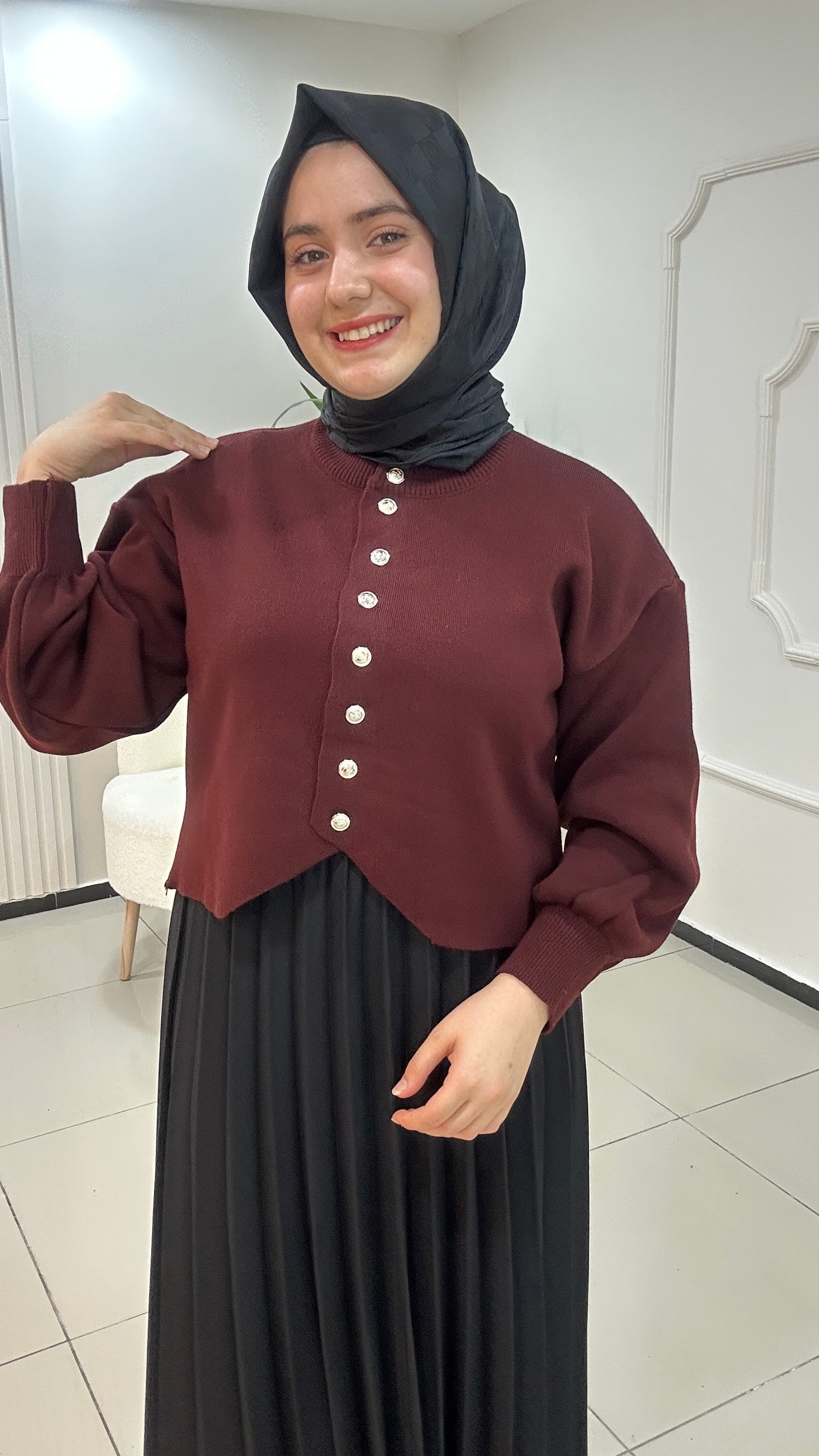 Balon Kol Ceket Hırka